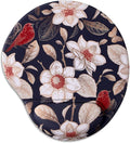 Ergonomic Mouse Pad with Wrist Support,Cute Mouse Pads with Wrist Rest,Comfortable Mouse Pad for Home Office Gaming Working Computers Laptop,Pain Relief with Non-Slip PU Base (Gold Floral)