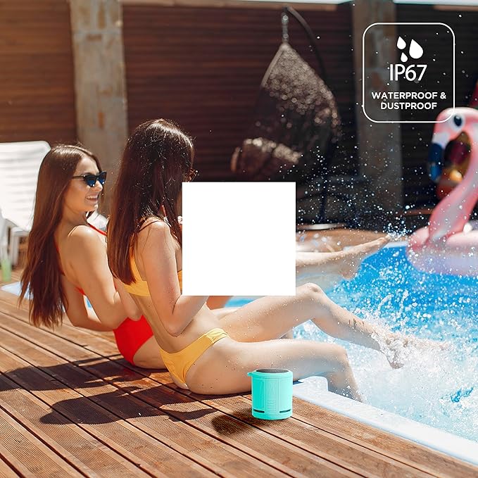 Altec Lansing HydraMicro - Waterproof Bluetooth Speaker, Lightweight & Portable Speaker for Travel & Outdoor Use, Mint