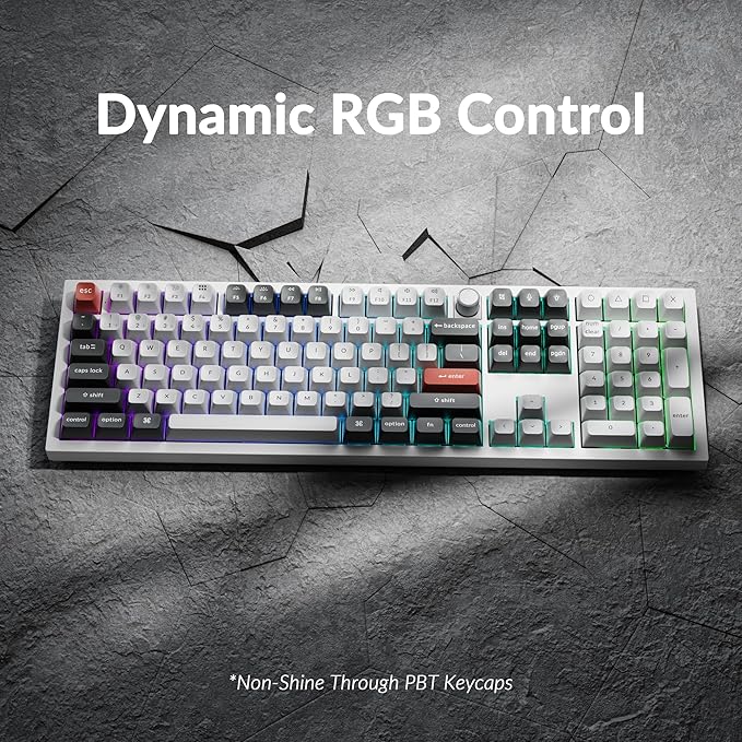 Keychron Q6 Ultra 8K Polling Rate Aluminum Wireless Mechanical Keyboard, 2.4 GHz/Bluetooth/Wired Full-Size Custom RGB, Hot-Swappable Silk POM Banana Switch for Mac Windows Linux -