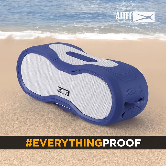 Altec Lansing - BoomJacket Wireless Bluetooth Speaker, Magnetic Waterproof Speaker, IPX7 Outdoor Speaker with 24H Playtime, Portable Speaker with Carabiner, Mountable, Quick Charge
