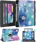 Kidcube for iPad Air 11 Inch Case M3/M2, Air 5th/4th Generation Cases 10.9'', Pro 11'' 2020 - Women Girls Aesthetic Cute Rotating Stand Folio Cover with Pencil Holder & Card Slot Kawaii Dogs Design