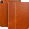 Casemade Real Leather Case Compatible with iPad Air 13-inch M4 (2026), M3 (2025), M2 (2024) / Pro 12.9-inch (4th/5th/6th/Gen) - Full-Grain Leather Cover, Auto Sleep/Wake, Dual Stand Position (Tan)