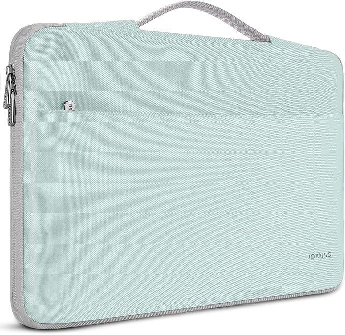 DOMISO 15.6 inch Laptop Case Sleeve Protective Cover Compatible with 16 inch MacBook Pro M4 M3 M2/Pro Max,15.6-16 inch HP Dell ASUS Lenovo Chromebook,Waterproof Computer Cases Bag,Mint Green