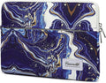 Canvaslife Blue Marble Pattern 13 inch Canvas Laptop Sleeve with Pocket 13 inch 13.3 inch Laptop case 13.1 case