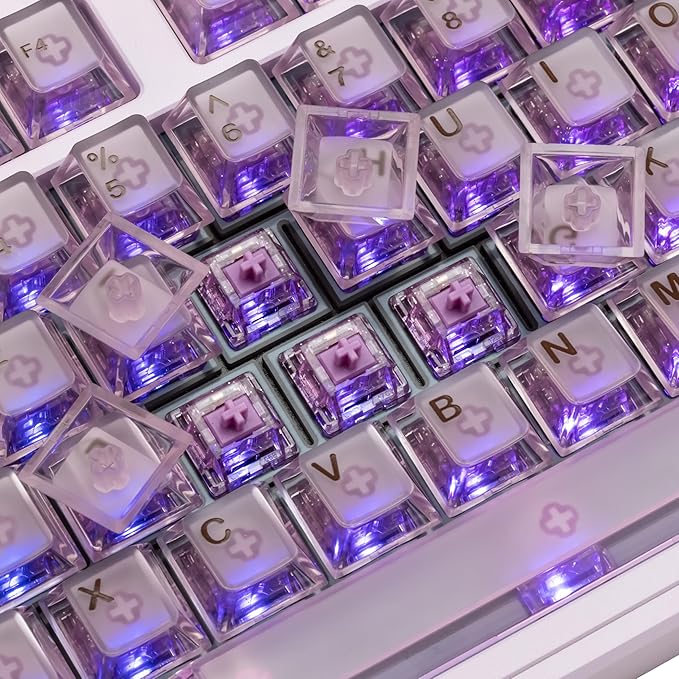 PMOKEY Aurora 80 CNC Full Aluminum Wireless Mechanical Keyboard with VIA/QMK, 8000mah Battery, Tri-Mode Wireless Gaming Keyboard Custom Hot Swappable RGB Backlit for Windows/Mac/PC (Ultra Purple)