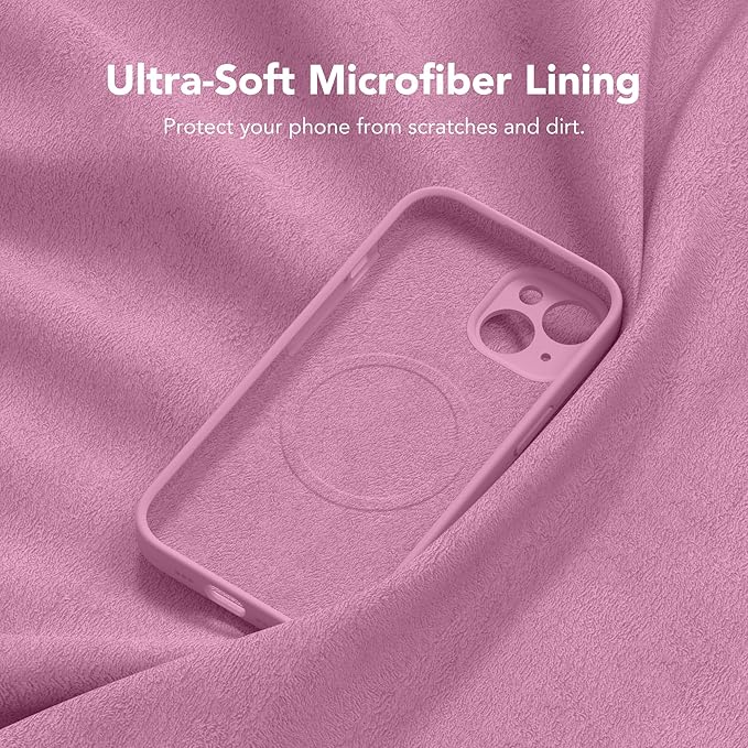Magnetic for iPhone 14 Case, Compatible with MagSafe, [Full Camera Protection][Screen Protector] Silicone Shockproof Protective Phone Case for iPhone 14 6.1 inch, Blackcurrant