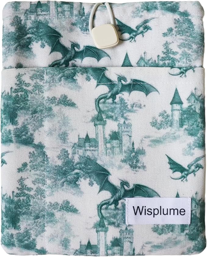 Padded eReader Sleeve Tablet Bag Pouch for Paperwhite, Colorsoft,Signature Edition, Voyage,Scribe/Kobo eReader,Dragon Book Protector for Paperbacks and Small Hardcovers (White, Medium)