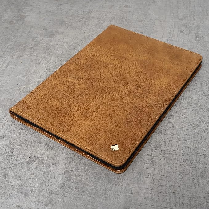 Porter Riley - Leather Case Compatible with iPad Pro 13" - M5 / M4 (2025/2024) Release. Premium Genuine Leather Stand/Cover/Flip Case (Tan)
