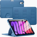 VIKESI Case for iPad mini 7 (A17 Pro) and iPad mini 6,Multiple Angles Magnetic Stand Cover,Shockproof Soft Back,Pencil Holder,and Auto Sleep/Wake,Navy Blue