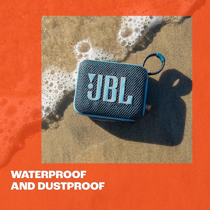JBL Go 4 - Ultra-Portable, Waterproof and Dustproof Bluetooth Speaker, Big JBL Pro Sound with Punchy bass, 7-Hour Built-in Battery, Made in Part with Recycled Materials (Sand)