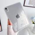 for iPad (A16) 11th Generation Case 11 inch 2025/ iPad 10th Generation 10.9 inch (2022), Glitter Soft TPU Back Shockproof Cover Bling Sparkly Flexible Silicone Lightweight Thin Shell, White