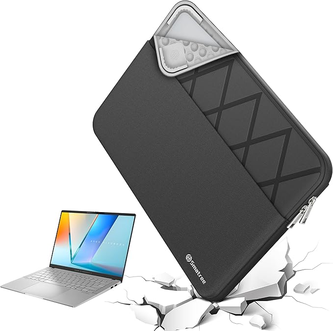 Smatree 14 inch Laptop Sleeve for ASUS Chromebook Flip CX1400, Chromebook C424/C423, ExpertBook B3402/B5402, Vivobook Flip 14 TP401/TP412, Vivobook Pro 14 OLED M6400, Laptop Case with Pocket (E415)
