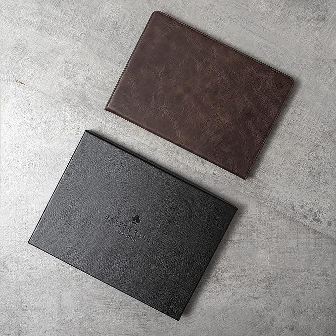 Porter Riley - Leather Case for iPad Pro 12.9" 6th / 5th / 4th Gen. Premium Genuine Leather Stand/Cover/Flip Case (Chocolate Brown)