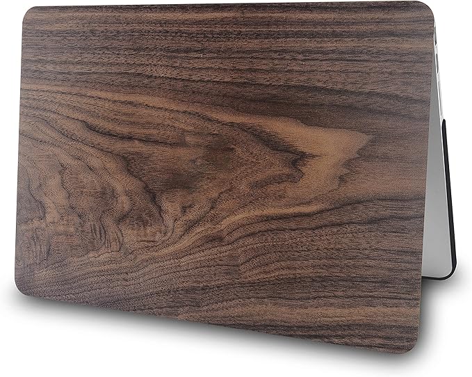KECC Compatible with MacBook Air 15 inch Case 2025 2024 2023 Release M4 A3241 M3 A3114 M2 A2941 Protective Plastic Hard Shell Case, Walnut Wood