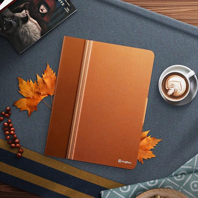 KingBlanc Case for iPad Pro 11 inch 4th/3rd/2nd/1st Generation (2022/2021/2020/2018) with Pencil Holder, PU Leather Protective Stand Folio, Auto Sleep/Wake, Multi-Angles for Viewing/Typing, Brown