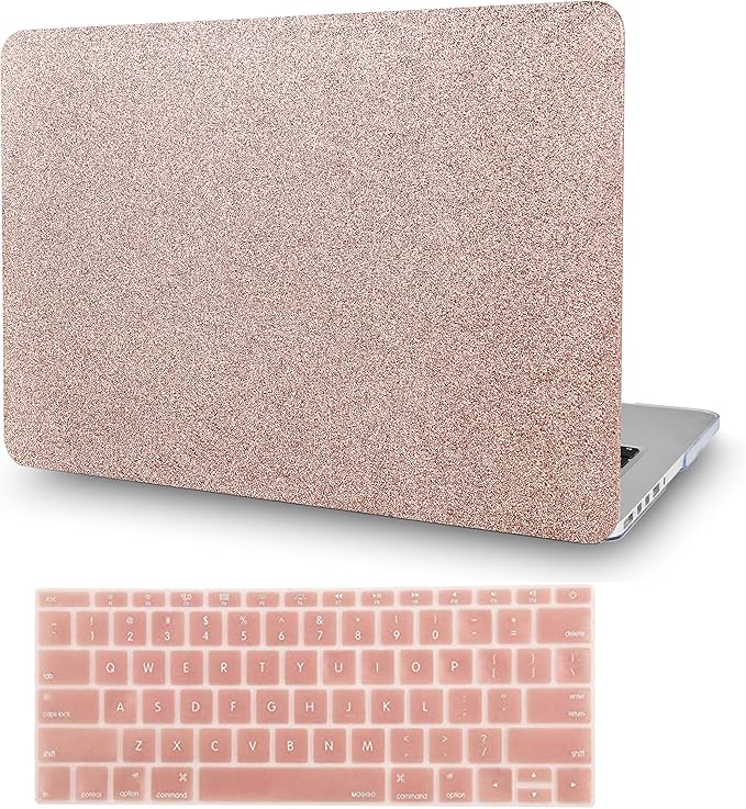 KECC Compatible with MacBook Pro 14 inch Case 2025 2024 2023 2022 2021 Release M4 M3 M2 M1 A3112 A3401 A3185 A2918 A2992 A2779 A2442 Plastic Hard Shell + Keyboard Cover, Pink Sparkling